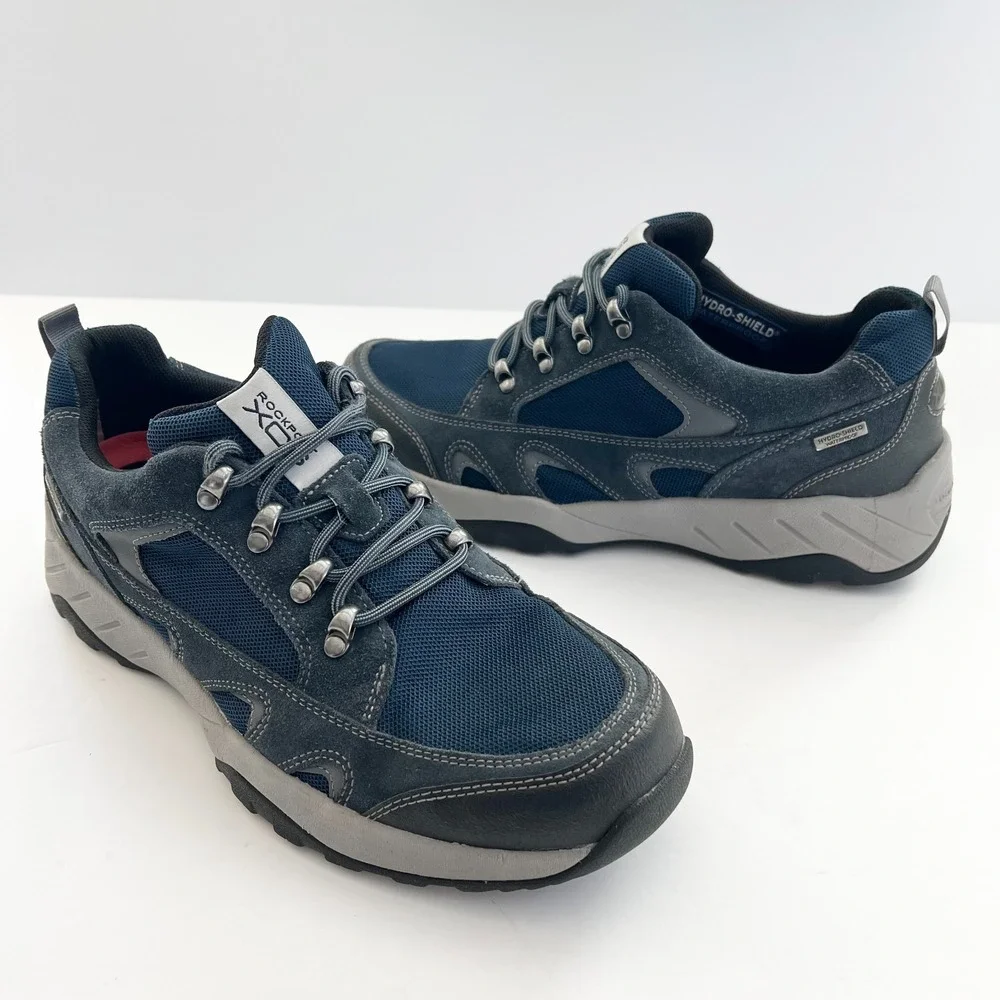 ROCKPORT XCS Riggs Mens Sneaker Walking Shoe Size 10.5 US Navy Blue Suede C16304